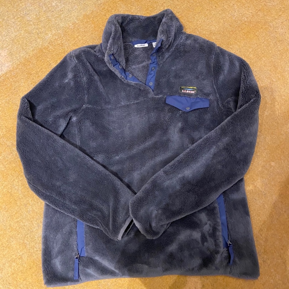 L.L.Bean Hi-Pile Fleece Pullover Size Medium